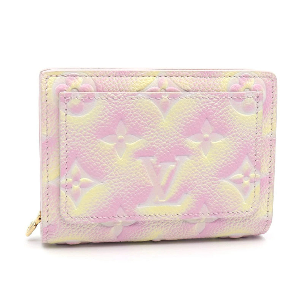 Louis Vuitton Portefeuille Claire Monogram Empreinte Wallet Leather Pink Yellow